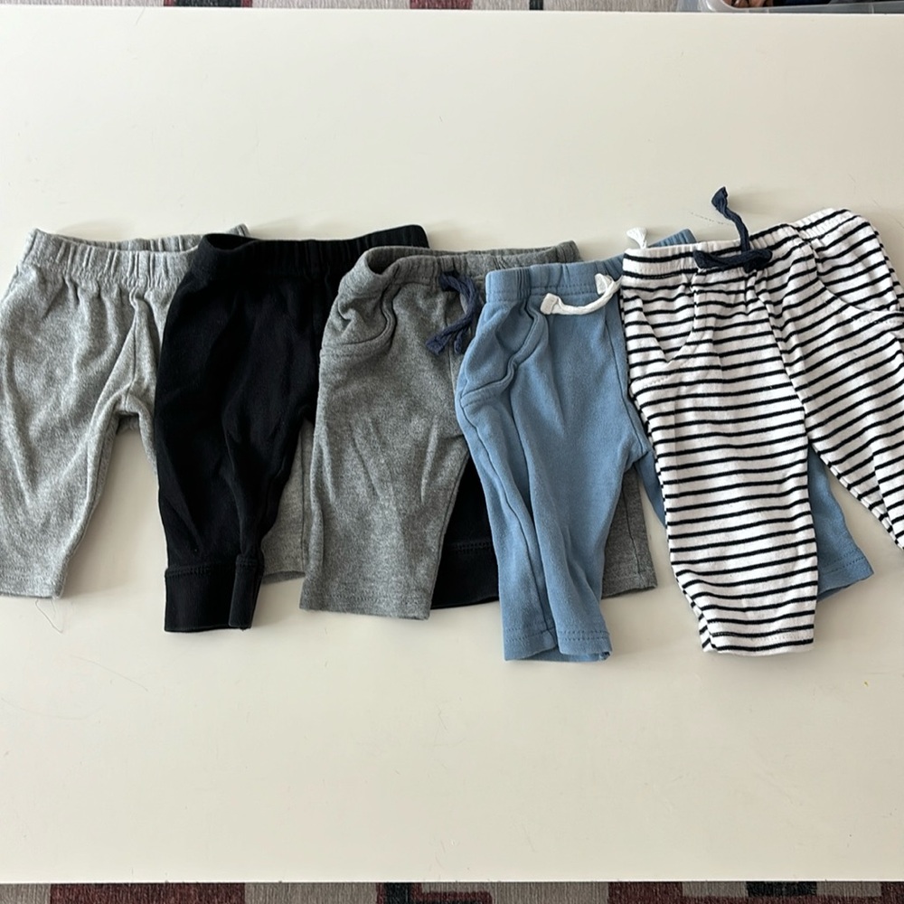 Baby Boy Bundle (0-3 mo) - 5 pairs of 5 pants